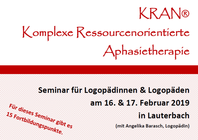 Seminar: KRAN® – Komplexe Ressourcenorientierte Aphasietherapie